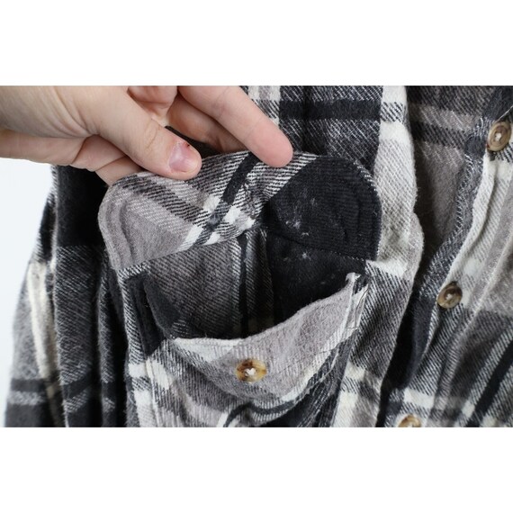 90s Streetwear Mens 2XL Faded Heavyweight Flannel… - image 4