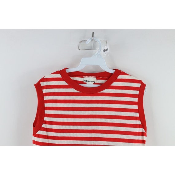 70s Streetwear Womens Large Striped Knit Sleevele… - image 2