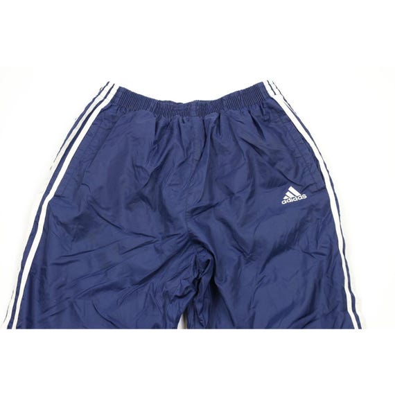 Pantaloni da uomo Adidas anni 90 di medie dimensioni strappati blu foderati con scritta Spell Out pantaloni foderati Adidas vintage pantaloni antivento Tearaway anni 90 Adidas Etsy Italia