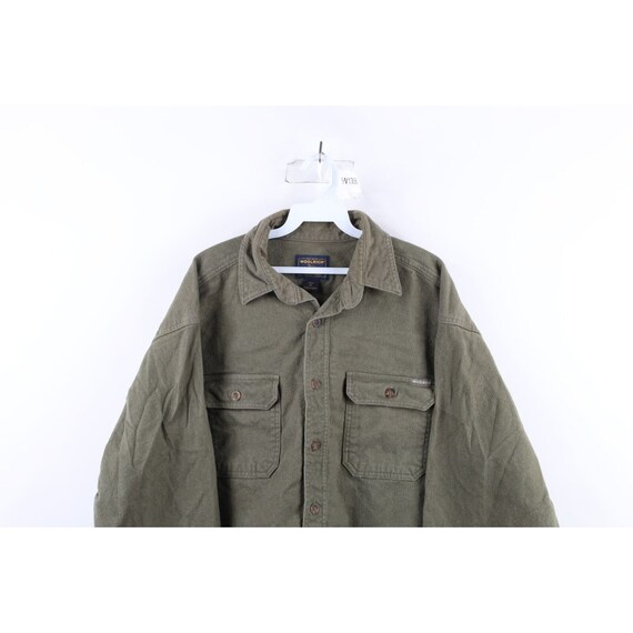 90s Woolrich Mens XL Faded Heavyweight Chamois Cl… - image 2
