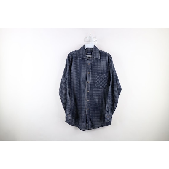 90s Streetwear Mens Small Faded Flannel Collared … - image 1