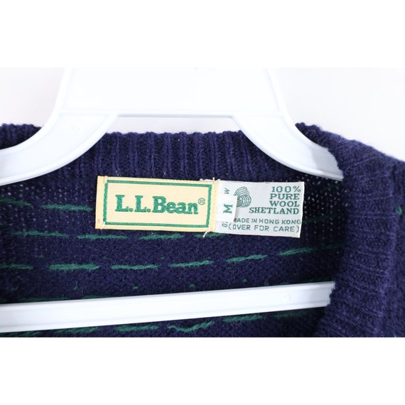 90s LL Bean Womens Medium Wool Knit Fair Isle Nor… - image 4