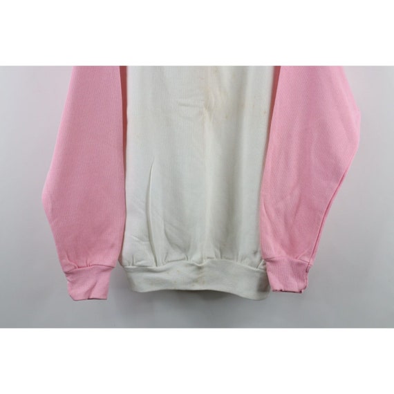 90s Streetwear Womens XL Blank Distressed Color B… - image 3