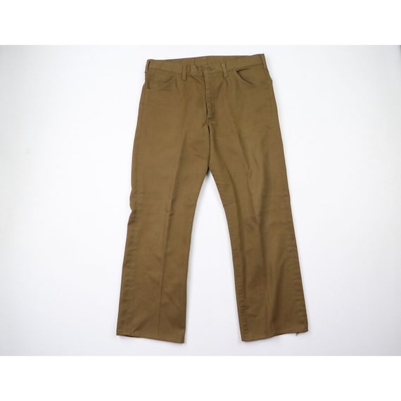 70s Lee Riders Mens 34x28 Faded Wide Leg Bell Bot… - image 1