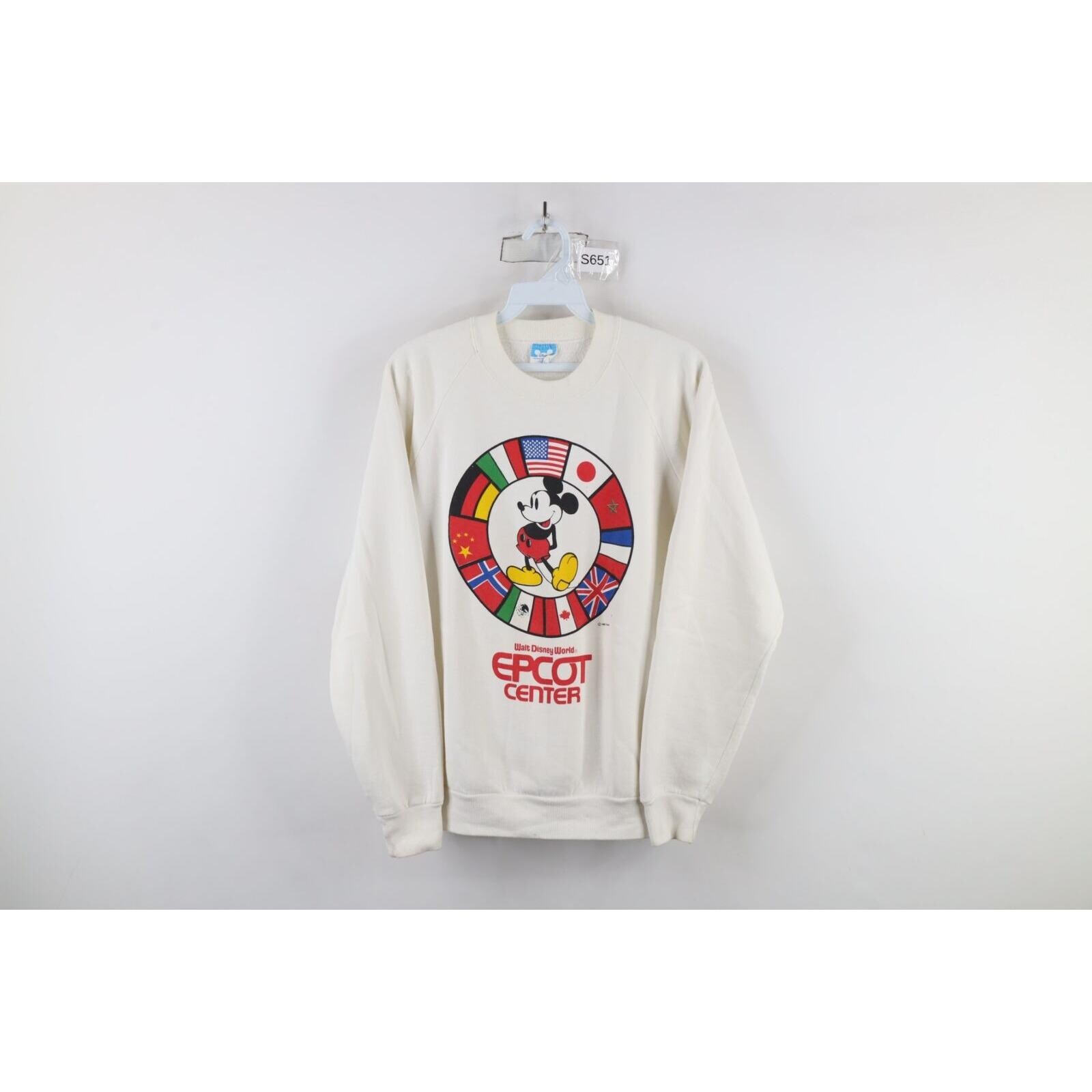 80s Disney Epcot Center Womens Large Distressed Spell Out Sweatshirt USA, Vintage Disney Epcot Center Sweatshirt, 1980s Disney Sweatshirt