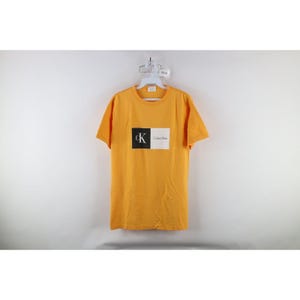 T-shirt Calvin Klein da uomo anni '90, taglia media, logo Spell Out Box, USA, T-shirt Calvin Klein vintage, T-shirt CK anni '90, T-shirt Box Logo