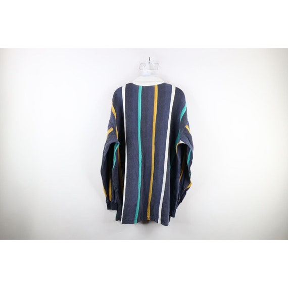 90s Streetwear Mens XL Faded Striped Long Sleeve … - image 7