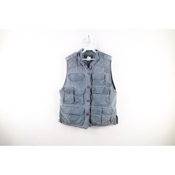 90s Orvis Mens Medium Distressed Stonewash Tactical Fishing Vest