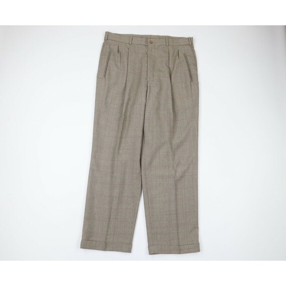 【国内即発送】 90s Perry Leg Wide Cuffed Pleated 36x30 Mens Ellis パンツ
