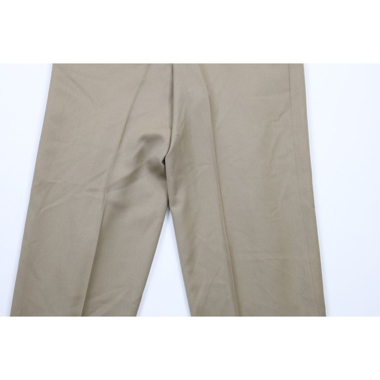 90s Givenchy Mens 34x26 Wool Pleated Wide Leg Chino Pants Trousers 