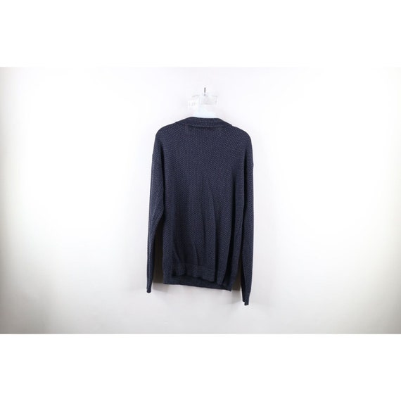 90s Streetwear Mens Medium Geometric Knit Collare… - image 5