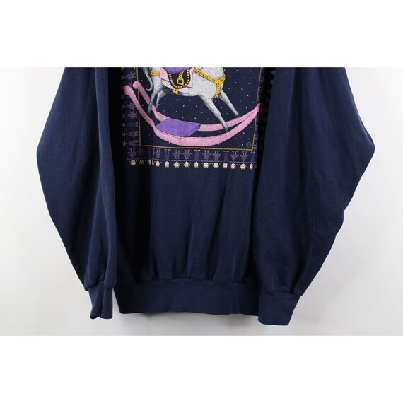 90s Streetwear Womens Large Faded Rocking Horse C… - image 3