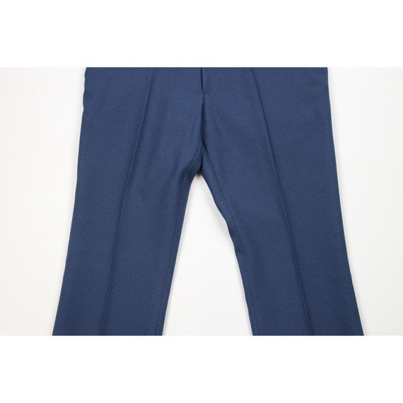 70s Streetwear Mens 38x32 Knit Flared Wide Leg Be… - image 3