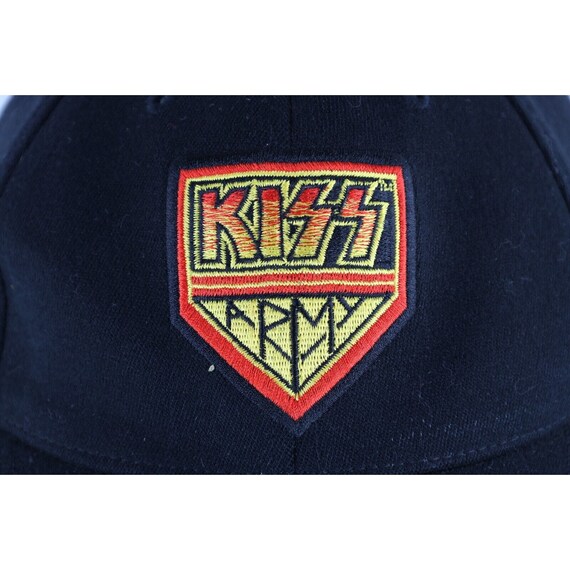 90s Faded Spell Out KISS Army Band Stretch Fit Fi… - image 2