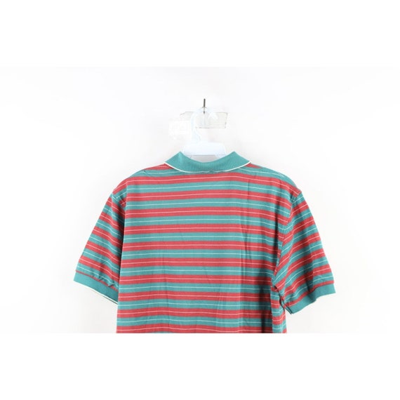 70s Streetwear Mens Medium Faded Striped Collared… - image 7