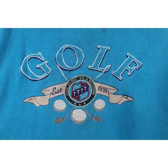 90s Streetwear Mens XL Distressed Spell Out Golf … - image 5