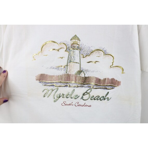 90s Streetwear Womens Large Spell Out Myrtle Beac… - image 4