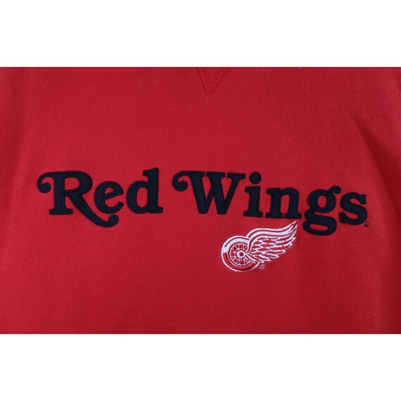 90s Mens 3XL Faded Spell Out Detroit Red Wings Ho… - image 5