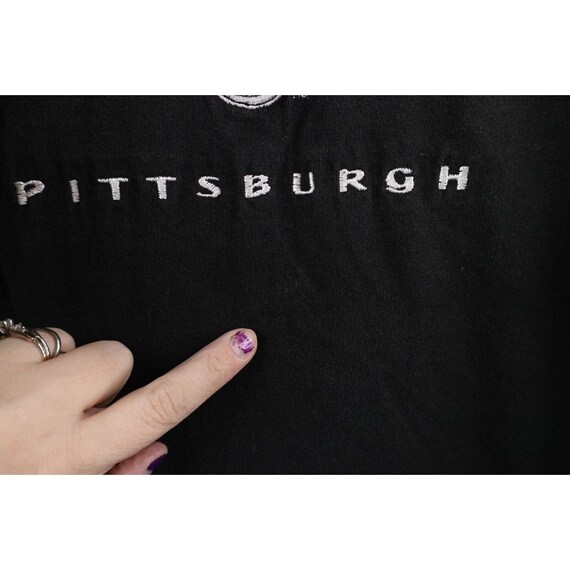 90s Mens XL Distressed Spell Out Pittsburgh Steel… - image 5