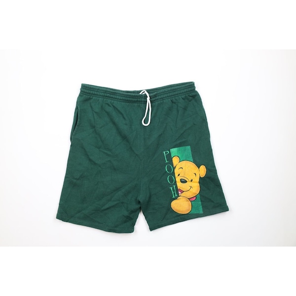 90s Disney Mens Large Faded Above Knee Winnie the Pooh Sweat Shorts USA, Vintage Winnie the Pooh Shorts, 1990s Disney Shorts, 90s Shorts