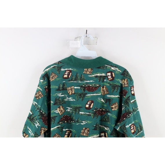90s Streetwear Mens XL Camping Tree All Over Prin… - image 7