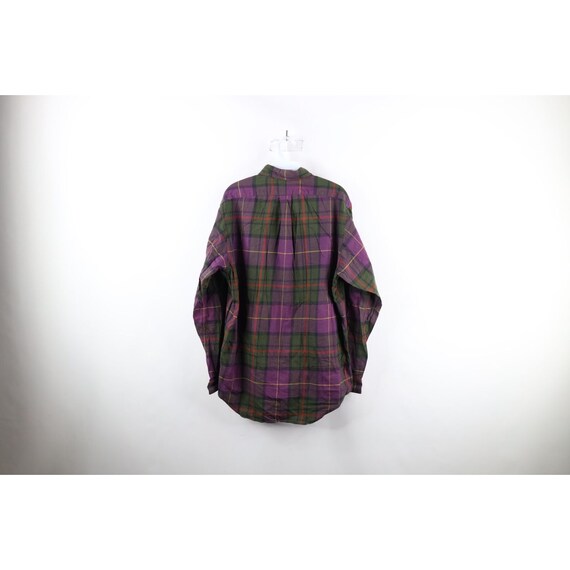 90s Ralph Lauren Mens Large Faded Rainbow Plaid F… - image 7