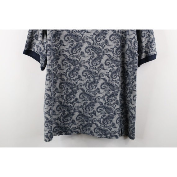 90s Streetwear Mens Large Faded Paisley All Over … - image 7