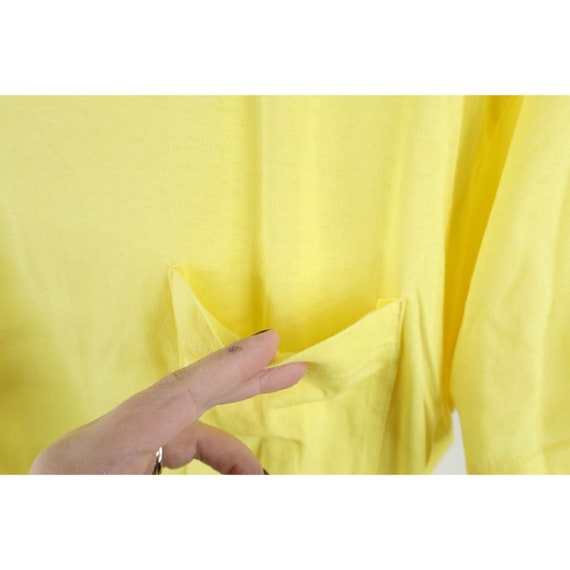 90s Streetwear Mens Large Blank Short Sleeve Pock… - image 4