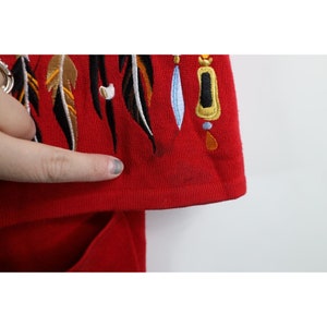 Pull cardigan en tricot plumes moyen streetwear femmes des années 90, rouge, pull cardigan perles vintage, pull cardigan plumes des années 1990, des années 90 image 5