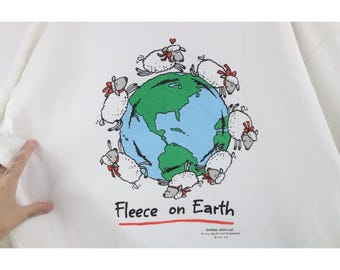 90s Hallmark Shoebox Greetings Womens XL Sheep Fleece on