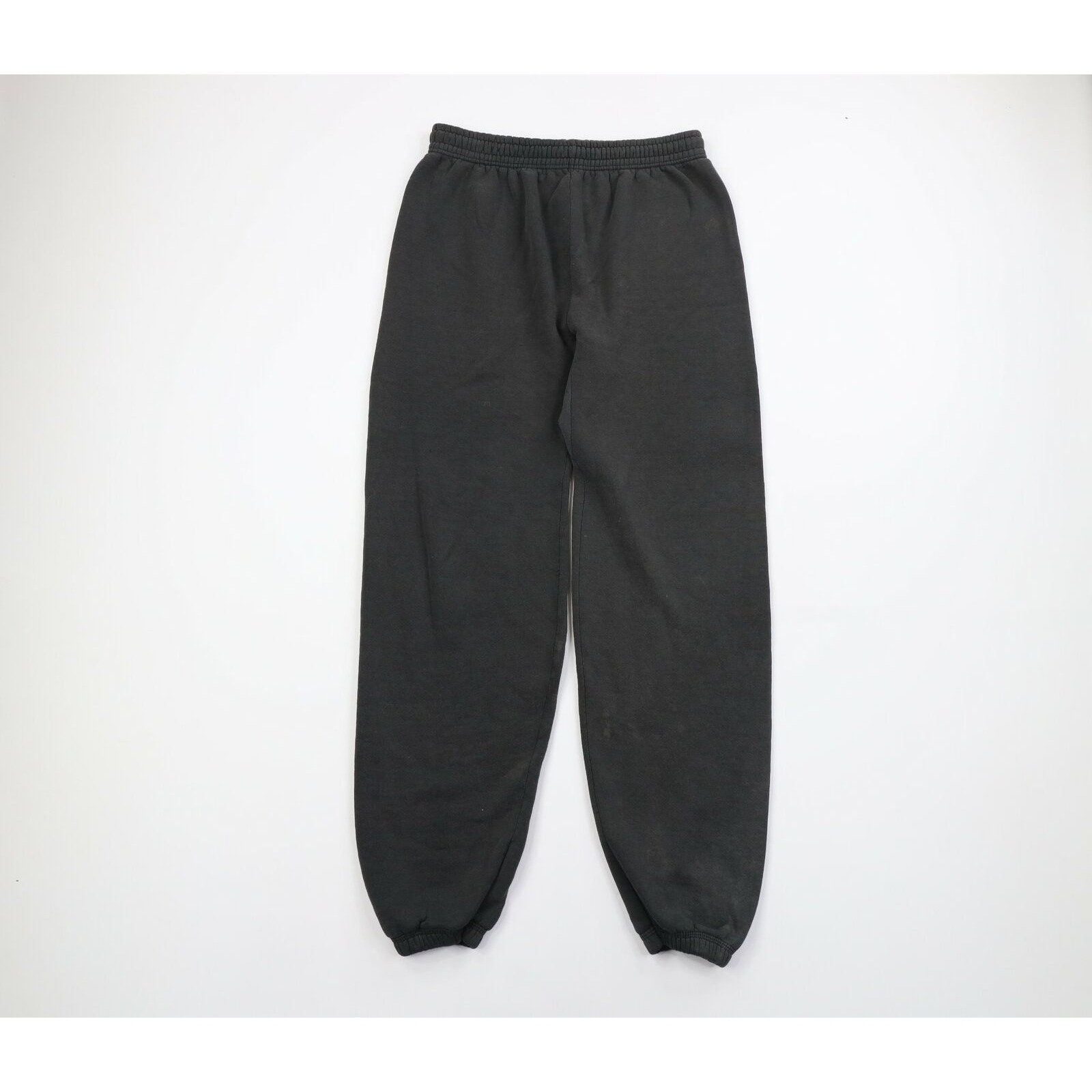 Vintage 1990s Hanes Herway Blank Black Jogger Pants Size Women's Small /  American Vintage / Vintage Pants / Vintage Sweat Pants 