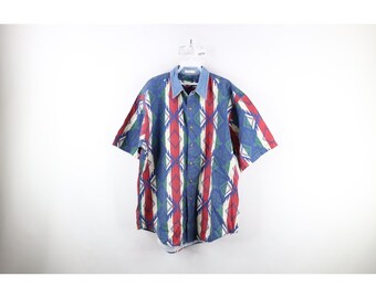 Island Republic Vintage Collection Men Hawaiian Camp Shirt Pit to