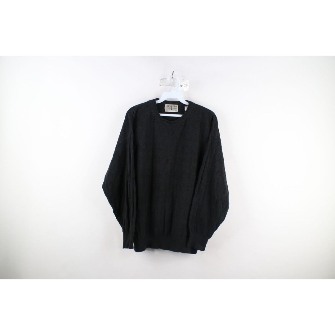 90s Streetwear Mens Large Distressed Diamond Knit 90s Streetwear Mens Large Distressed Diamond Knit