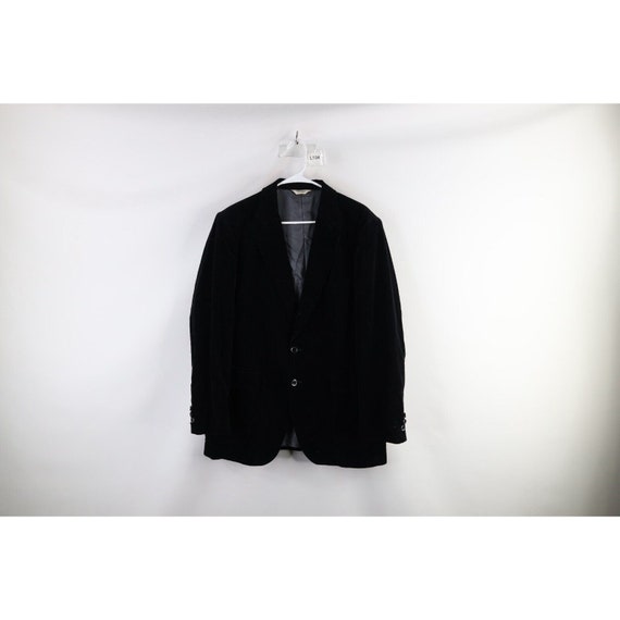 60s 70s Rockabilly Mens 42R Velour Velvet Suit Co… - image 1