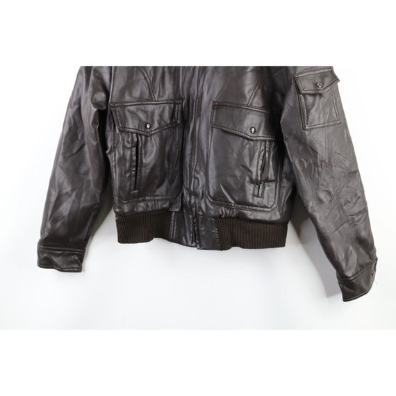 70s Streetwear Mens Large Distressed Faux Leather… - image 3