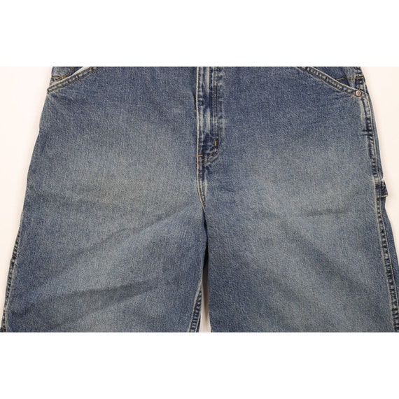 90s Streetwear Mens 36 Distressed Baggy Fit Denim… - image 3