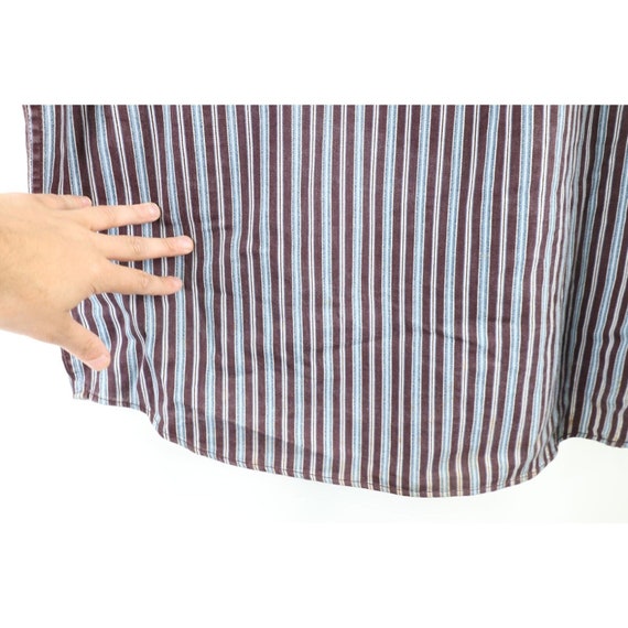 NOS Vintage 90s Streetwear Mens 2XL Faded Striped… - image 10