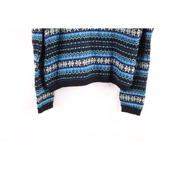 90s Streetwear Womens Large Fair Isle Nordic Lamb… - image 7