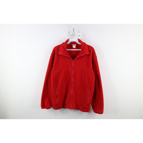 90s LL Bean Mens Small Faded Spell Out Script Full Zip