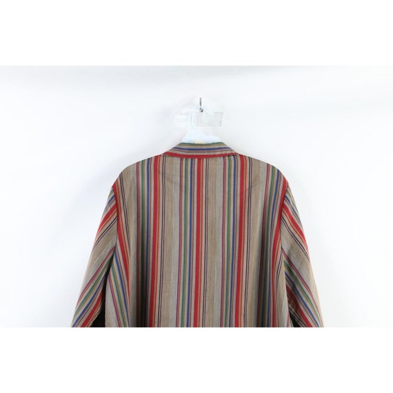 70s Streetwear Womens 36 Distressed Rainbow Strip… - image 8