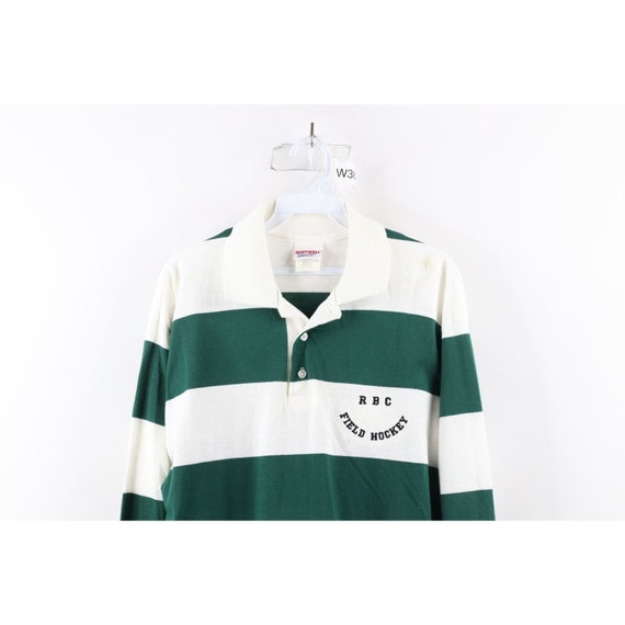 90s Streetwear Mens Large Field Hockey Striped Lo… - image 2