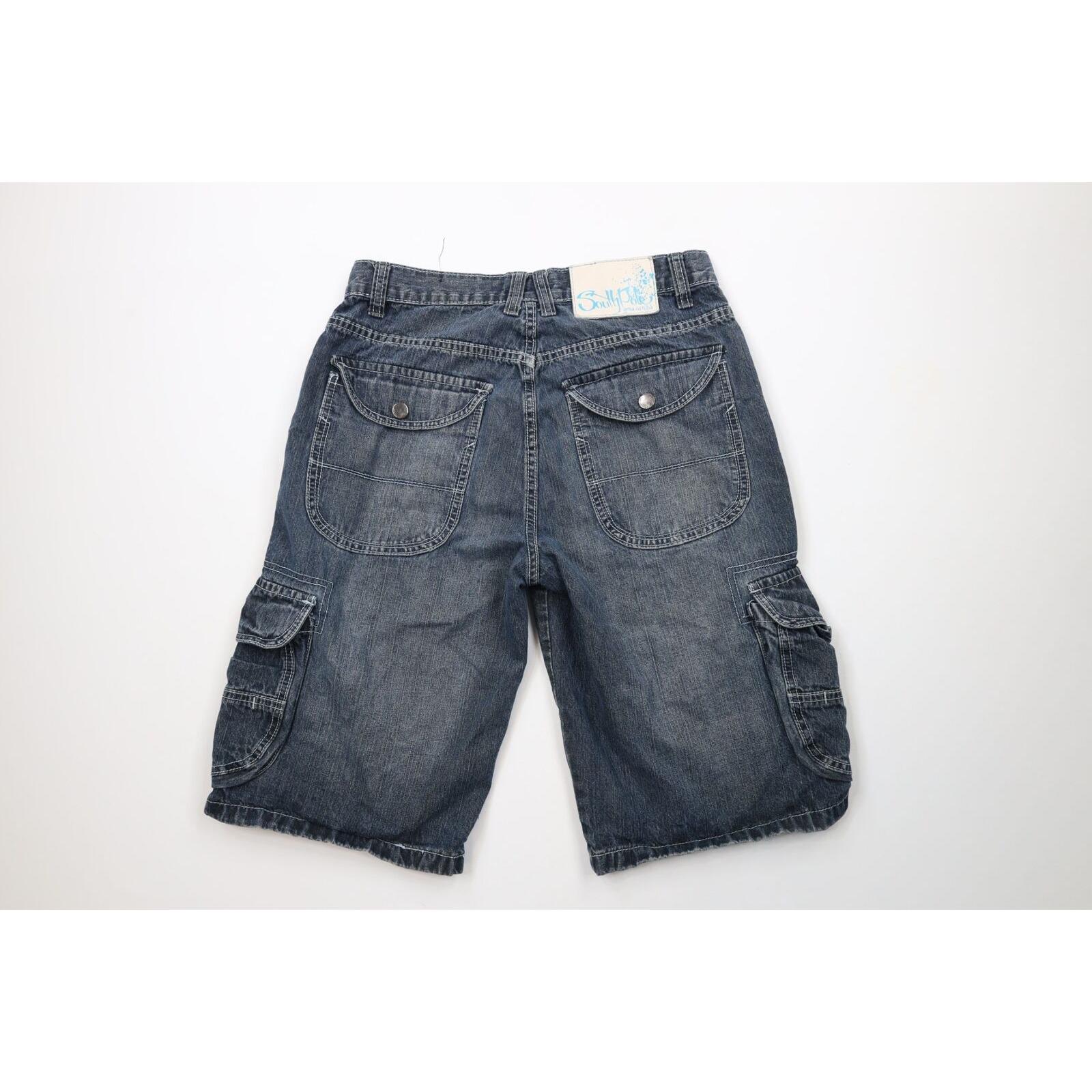 パンツ 90s Southpole Cargo Shorts Check Baggy Southpole Tan Cargo Parachute Shorts Mens Size 40