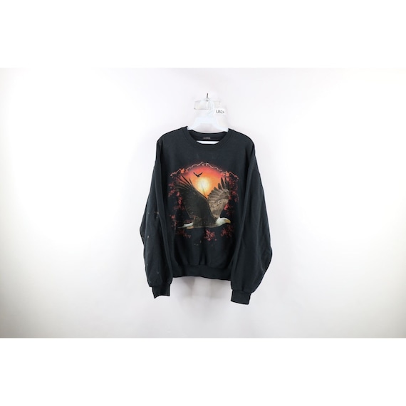 90s Streetwear Mens Medium Thrashed Nature Eagle … - image 1