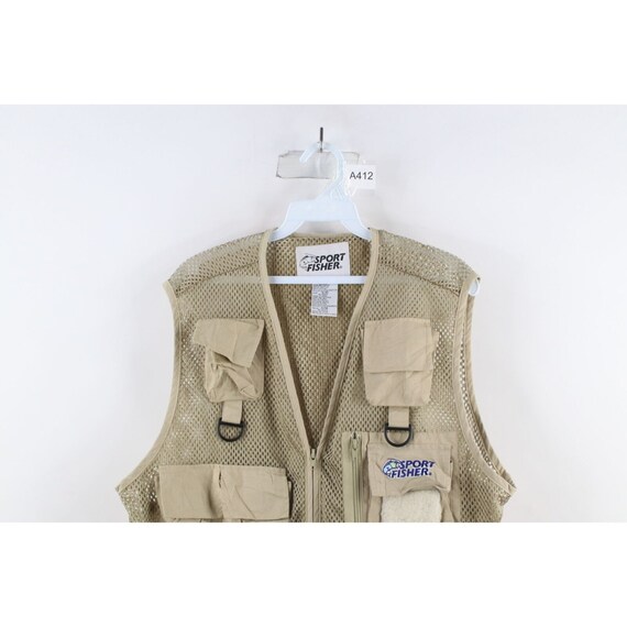 90s Streetwear Mens S / M Tactical Fly Fishing Full Zip Mesh