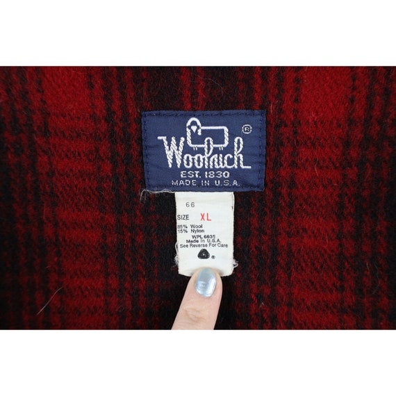 90s Woolrich Mens XL Wool Mackinaw Buckle Back Fu… - image 7