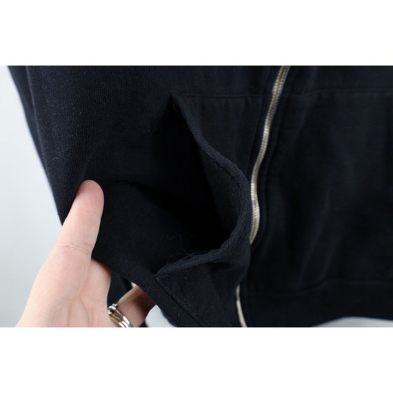 90s Streetwear Mens Medium Faded Blank Full Zip H… - image 6