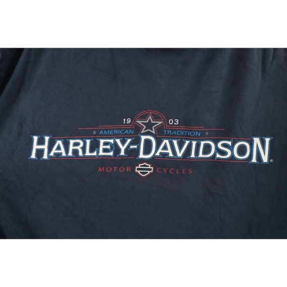 Vintage Y2K 2003 Harley Davidson Mens Large Distr… - image 5