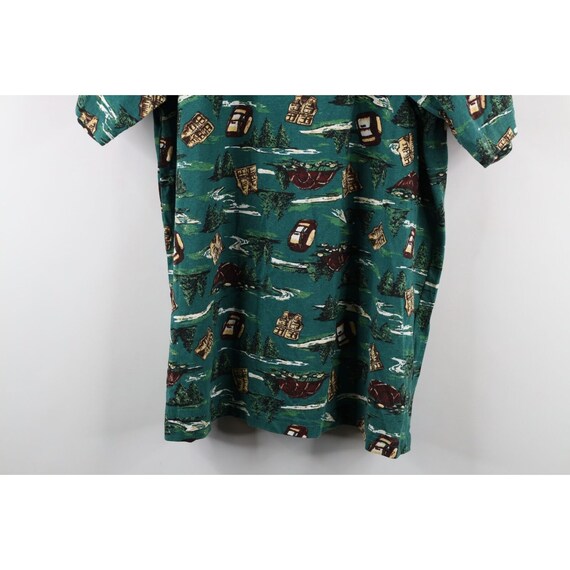 90s Streetwear Mens XL Camping Tree All Over Prin… - image 8