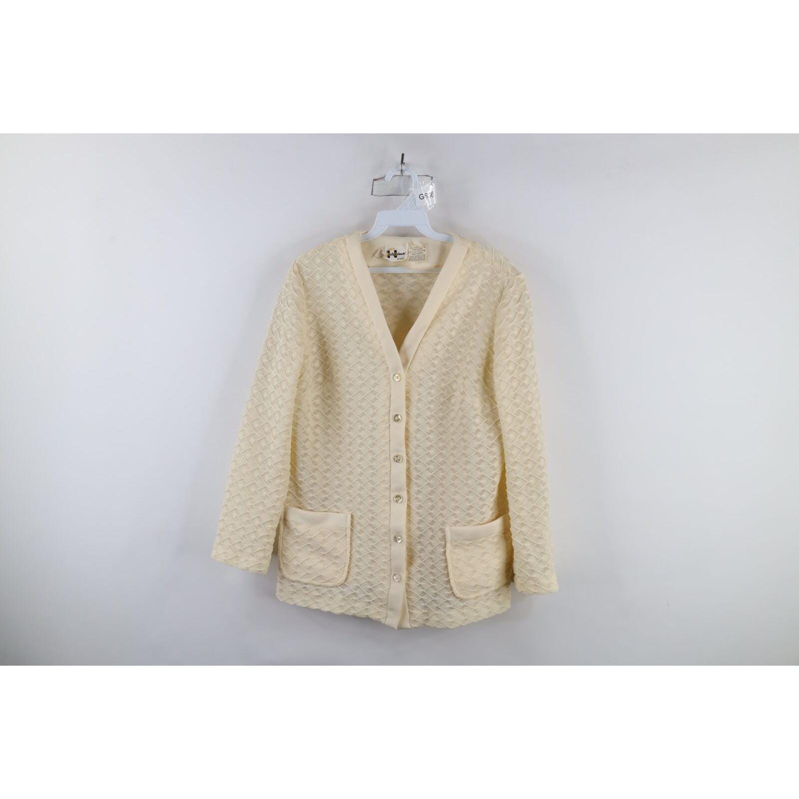 60s 70s Streetwear Womens Medium Sheer Textured Knit 60s 70s Streetwear Womens Medium Sheer Textured Knit