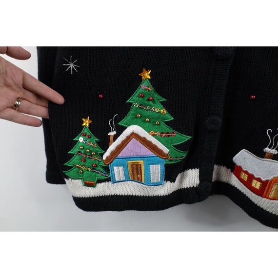 90s Streetwear Womens XL Christmas Santa Claus Kn… - image 5